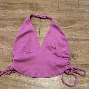 Forever 21 Ribbed Pink Crop Top